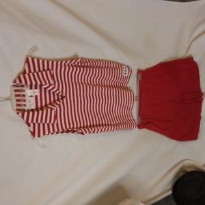 Megan Allison collared tank and skort set